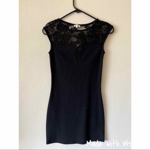 XS River Island black bodycon dress